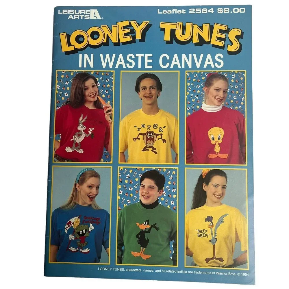 Looney Tunes Designs in Waste Canvas Leisure Arts 2564 Cross Stitch‎ Patterns